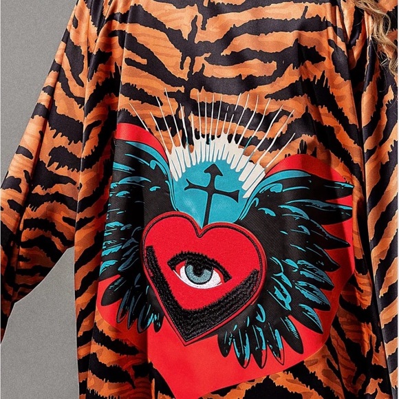 Dressed in LALA Sacred Heart Kimono Bomber - Picture 6 of 6